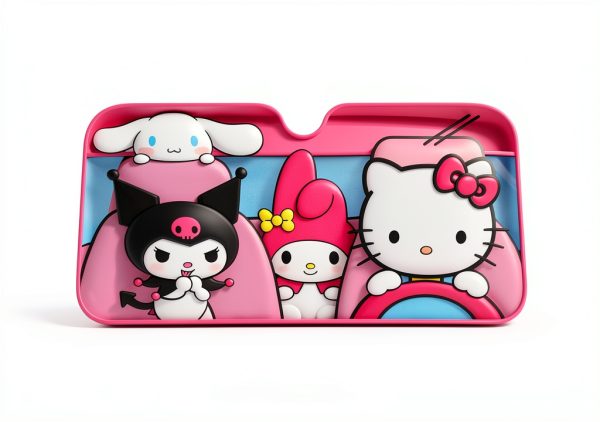 Surreal Entertainment Hello Kitty Car Windshield Sunshade-1