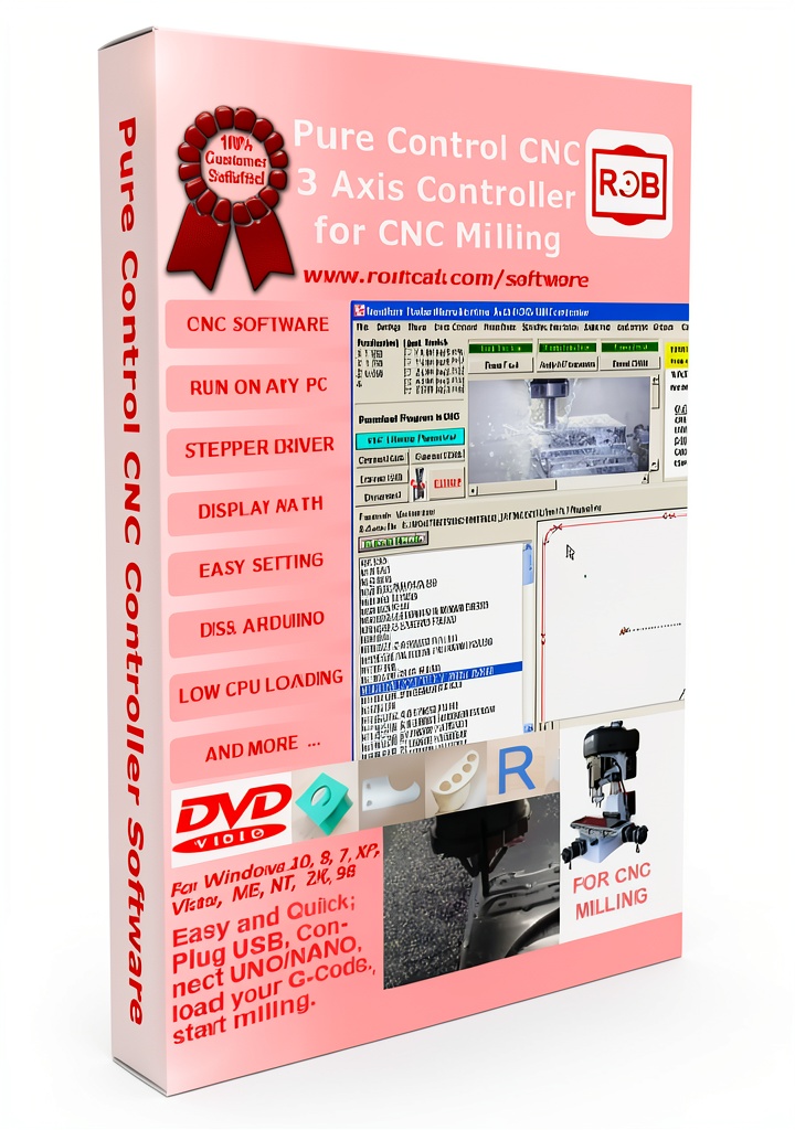 User operating RoutCad CNC software on a desktop PC